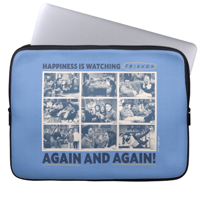 Capa Para Notebook Felicidade é Assistir FRIENDS™ Novamente e Novamen (Frente)