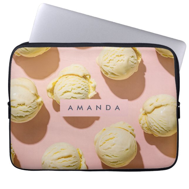 Capa Para Notebook Felicidade Personalizada de Creme de Limão em Past (Frente)
