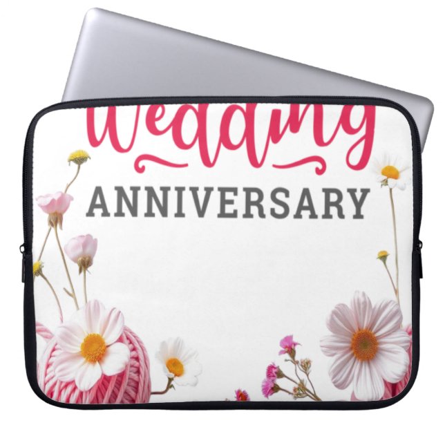 Capa Para Notebook Feliz aniversário de casamento  (Frente)