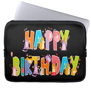 Capa Para Notebook Feliz aniversário Engraçado Celebração do Dia do P