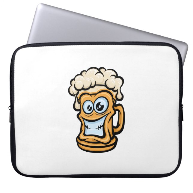 Capa Para Notebook Feliz Cama De Cerveja, Ilustração Engraçada (Frente)