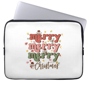 Capa Para Notebook Feliz de presente do Xmas Feliz Natal