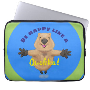Capa Para Notebook Feliz design de desenho de quokka