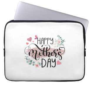 Capa Para Notebook Feliz Dia das Mães 2025 Floral Fofo para Mulheres