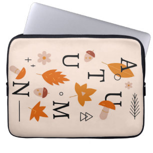 Capa Para Notebook Feliz Dia de Ação de Graças, Autumn Alphabet