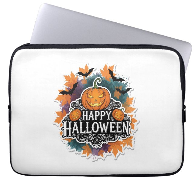 Capa Para Notebook Feliz e Feliz Halloween (Frente)