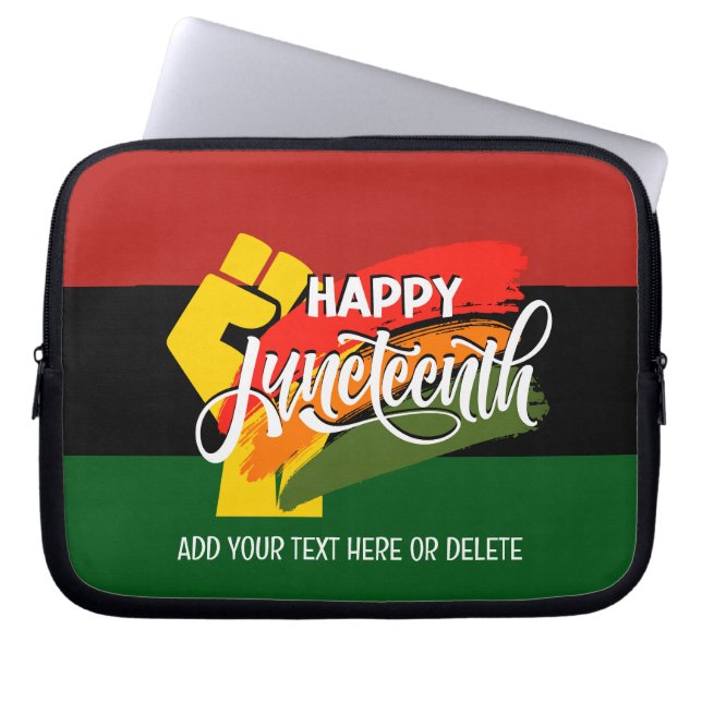 Capa Para Notebook FELIZ JUNETEENTH Pan African (Frente)