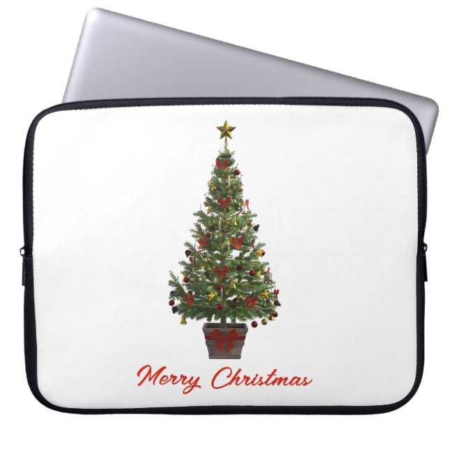 Capa Para Notebook Feliz Natal. Árvore de Natal (Frente)