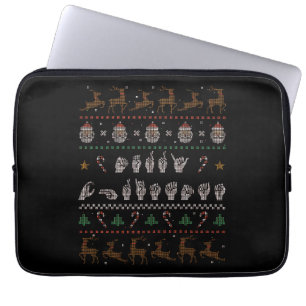 Capa Para Notebook Feliz Natal - ASL American Sign Language II