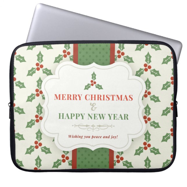 Capa Para Notebook Feliz Natal e Feliz ano novo (Frente)