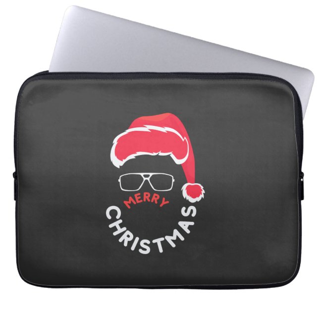 Capa Para Notebook Feliz Natal, Feliz e Bolsa de laptop Brilhante (Frente)