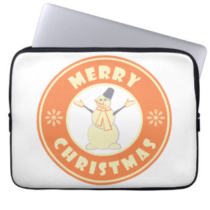 Capa Para Notebook Feliz Natal Feliz Snowman famoso estilo de café