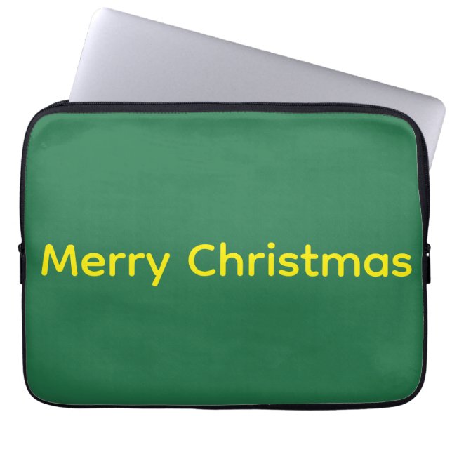Capa Para Notebook Feliz Natal Verde (Frente)