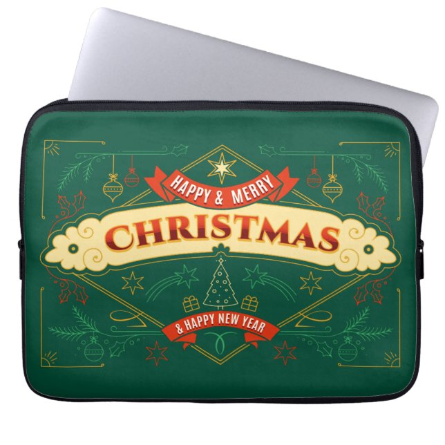 Capa Para Notebook Feliz Squishmas (Frente)