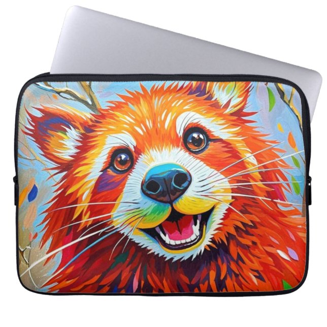 Capa Para Notebook Feliz Urso Expresso Arte abstrato (Frente)