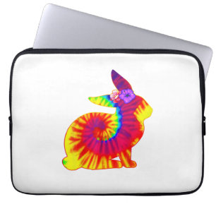 Capa Para Notebook Felz pascoa Hippie Bunny Rabbit Tie Dye