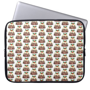 Capa Para Notebook Feriado de Natal, Holly Leaf, Pudim de Açúcar