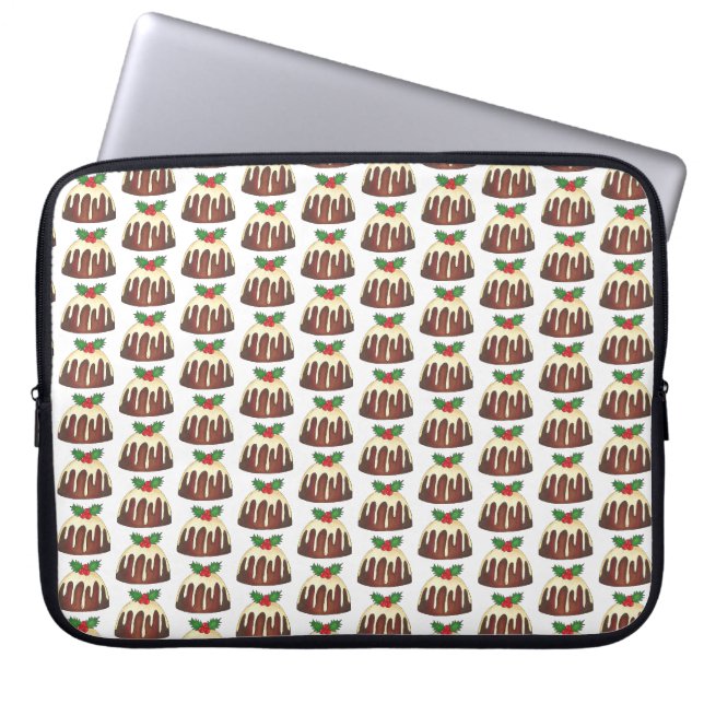 Capa Para Notebook Feriado de Natal, Holly Leaf, Pudim de Açúcar (Frente)