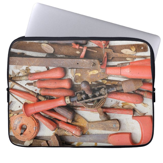 Capa Para Notebook Ferramenta Antiguamente Rustic Red Man (Frente)