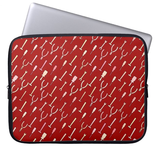 Capa Para Notebook Ferramentas, em burgundy (Frente)