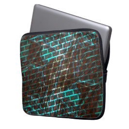 Capa Para Notebook Ferrugem vermelha azul, arranhões, tijolo pequeno 