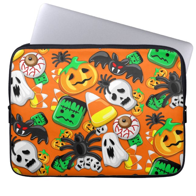 Capa Para Notebook Festa de Candies do Halloween Spooky (Frente)