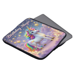 Capa Para Notebook Festa de crianças de unicórnios de balas de poster