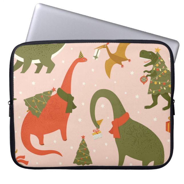 Capa Para Notebook Festa de Natal Dino: Rex Árvore (Frente)