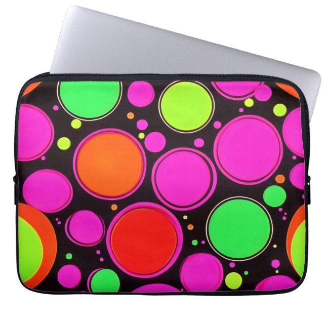 Capa Para Notebook Festa de Pontos Neon (Frente)