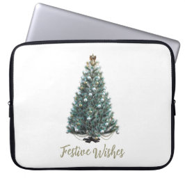 Capa Para Notebook Festive Wishes. Christmas tree design