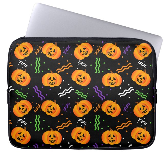 Capa Para Notebook Festivo Jack-O'-Lanterna (Frente)