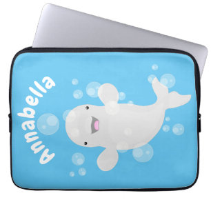 Capa Para Notebook Figura de desenho animado de bolhas de baleia belu