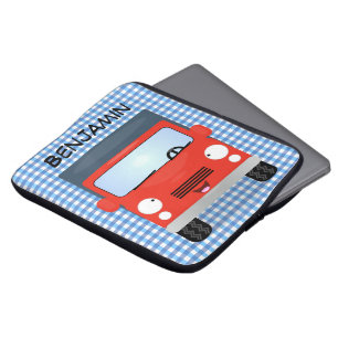 Capa Para Notebook Figura de desenho animado de caminhão vermelho-bra