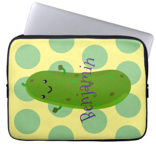 Capa Para Notebook Figura de desenho animado de picles feliz