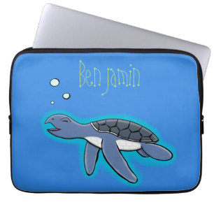 Capa Para Notebook Figura de desenho animado de tartaruga-do-mar