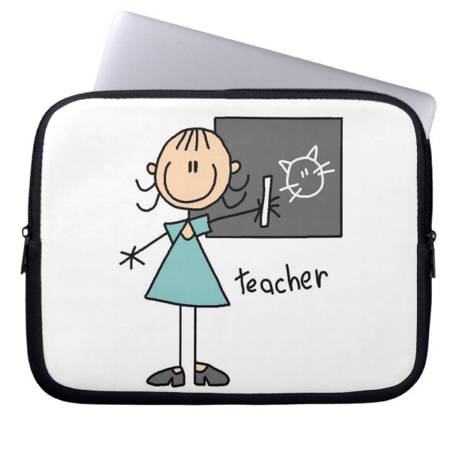 Capa Para Notebook Figura de Professor em Stick Figure (Frente)