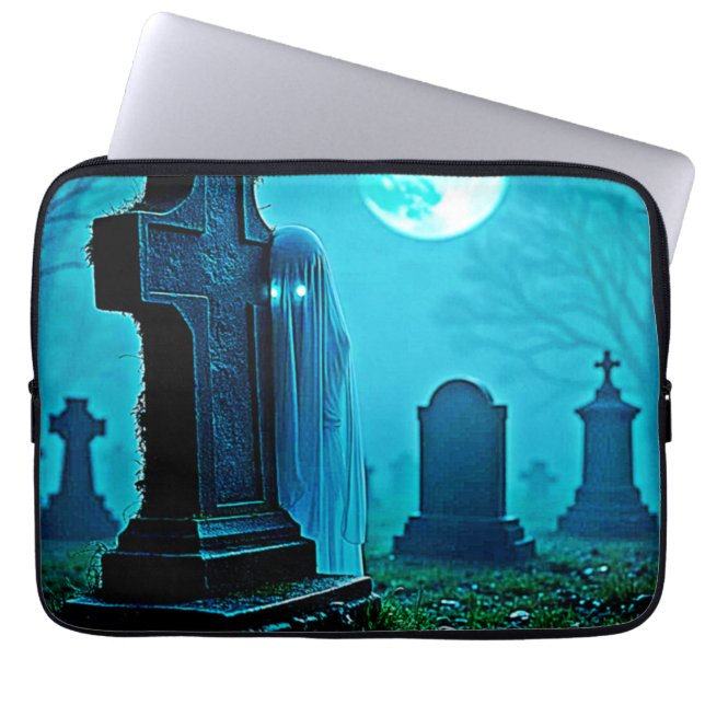 Capa Para Notebook Figura fantasma em um Design cemitério (Frente)