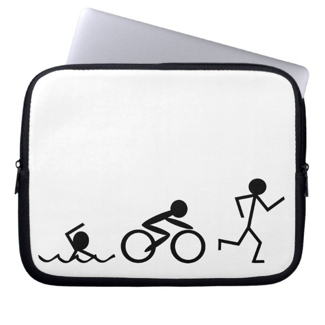 Capa Para Notebook Figuras da vara do Triathlon (Frente)