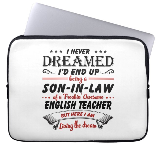 Capa Para Notebook Filho Em Lei De Um Fantástico Professor De Inglês (Frente)