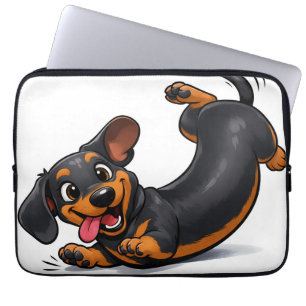 Capa Para Notebook Filhote brincalhão de Dachshund