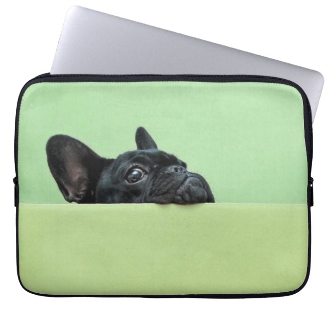Capa Para Notebook Filhote de cachorro do buldogue francês que (Frente)