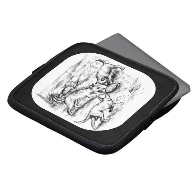Capa Para Notebook Filhotes de coiote (Frente Topo)