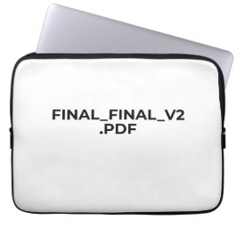 Capa Para Notebook FINAL_FINAL_V2.PDF Funny Minimalist Laptop Sleeve