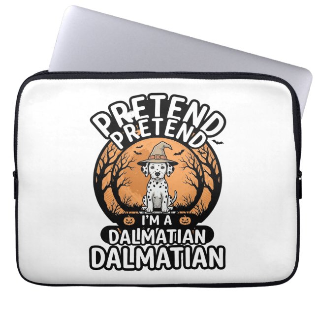 Capa Para Notebook Fingir que sou um cão de Halloween dálmata (Frente)