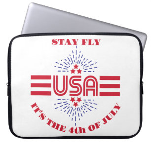 Capa Para Notebook Fique esperto é 4 de julho