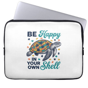 Capa Para Notebook Fique Feliz Na Sua Própria Camisa De Desenho De Ta