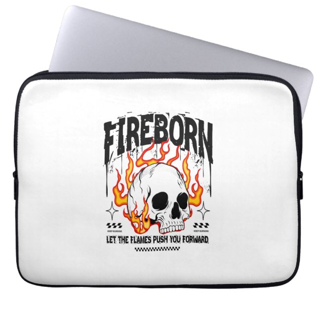 Capa Para Notebook Fireborn Skull Urban Streetwear (Frente)