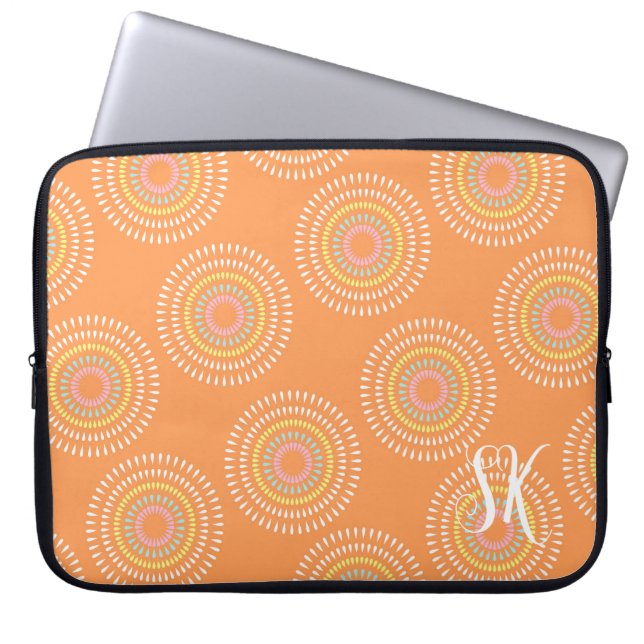 Capa Para Notebook Fireworks Japonês Orange (Frente)