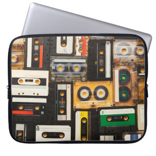 Capa Para Notebook Fita cassete de áudio retrô