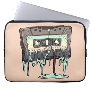 Capa Para Notebook Fita Cassete Retro derretendo Vaporwave